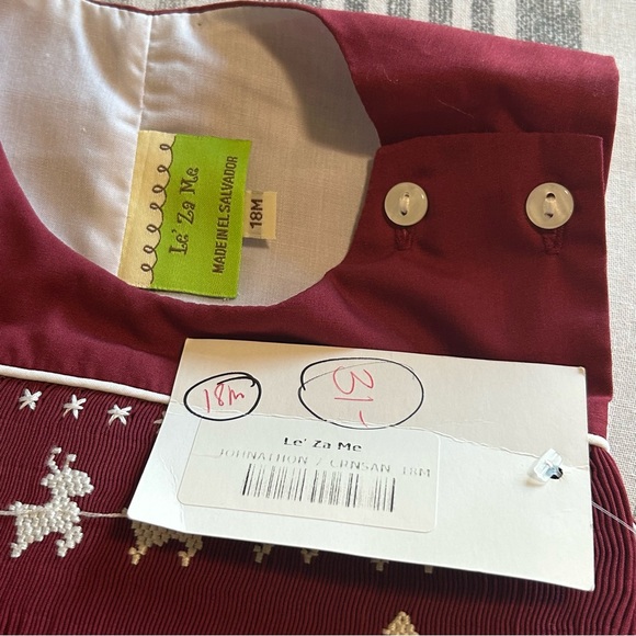 NWT 18M Le’ Za Me Smocked Santa Longall - Picture 4 of 5